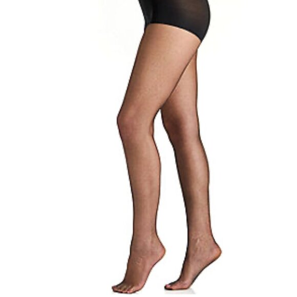 NWT Berkshire Pantyhose Shimmers Sheer Shaper Control Top Tights Black Petite - Picture 4 of 8